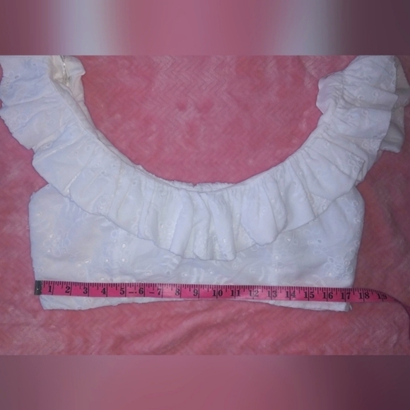 Zara Crop Top with Cutwork Embroidery size plus XXL - Picture 7 of 9